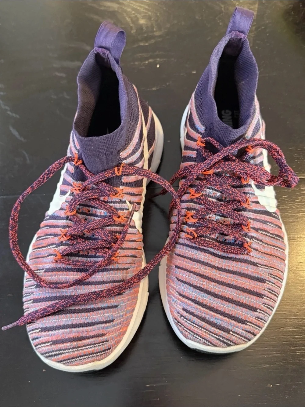 Nike Women's Knit Athletic Sneakers - Purple, Pink and White Running Shoes
